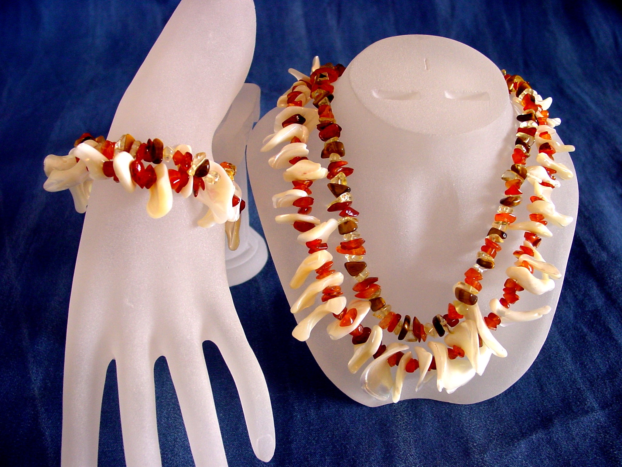 "Indian Parrure"  Double Necklce & Bracelet